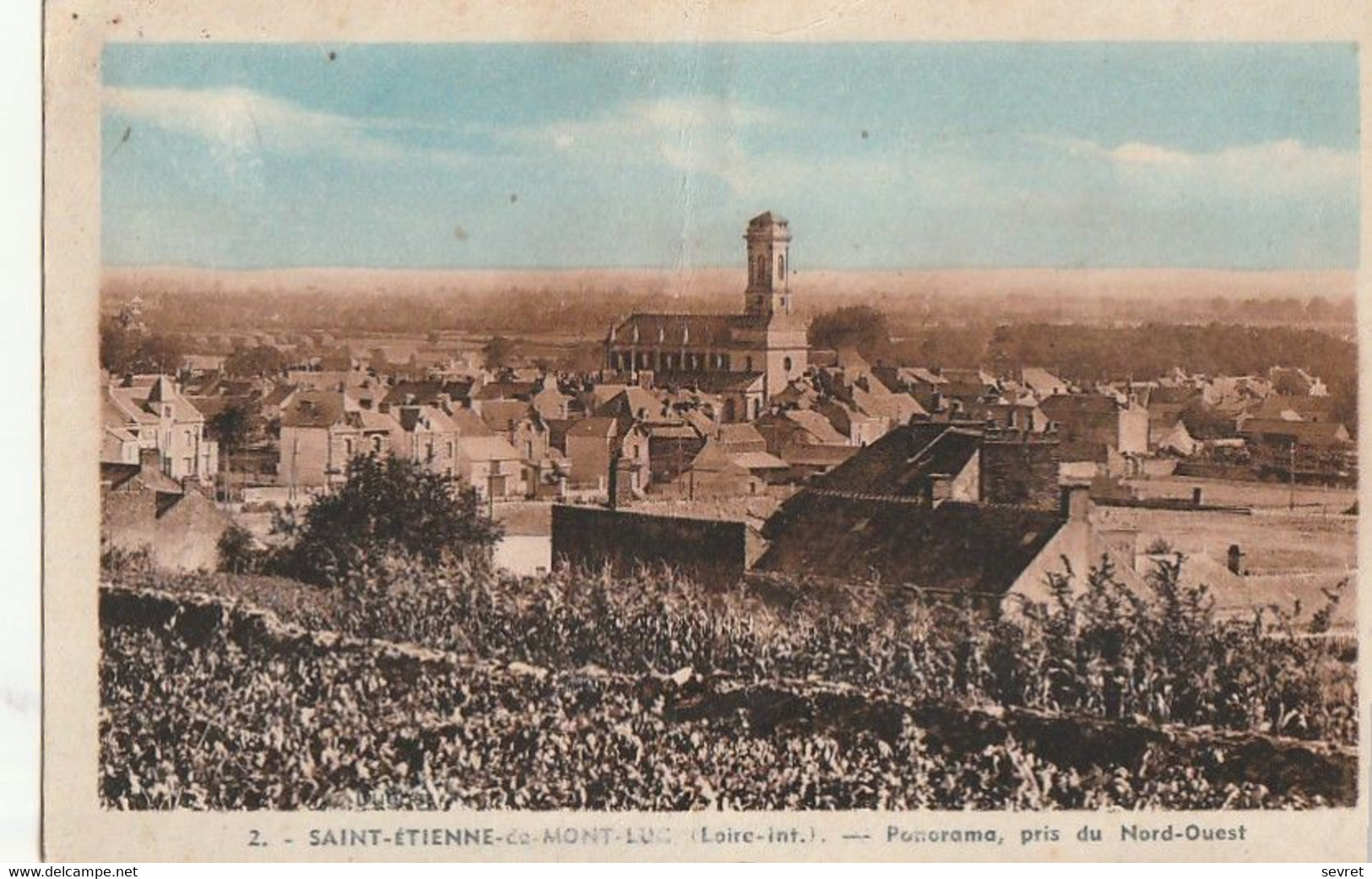 SAINT-ETIENNE-de-MONTLUC. - Panorama, Pris Du Nord-Ouest. Carte RARE - Saint Etienne De Montluc