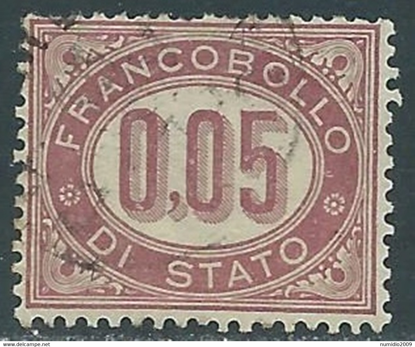 1875 REGNO SERVIZIO DI STATO USATO 5 CENT - RF14-8 - Officials