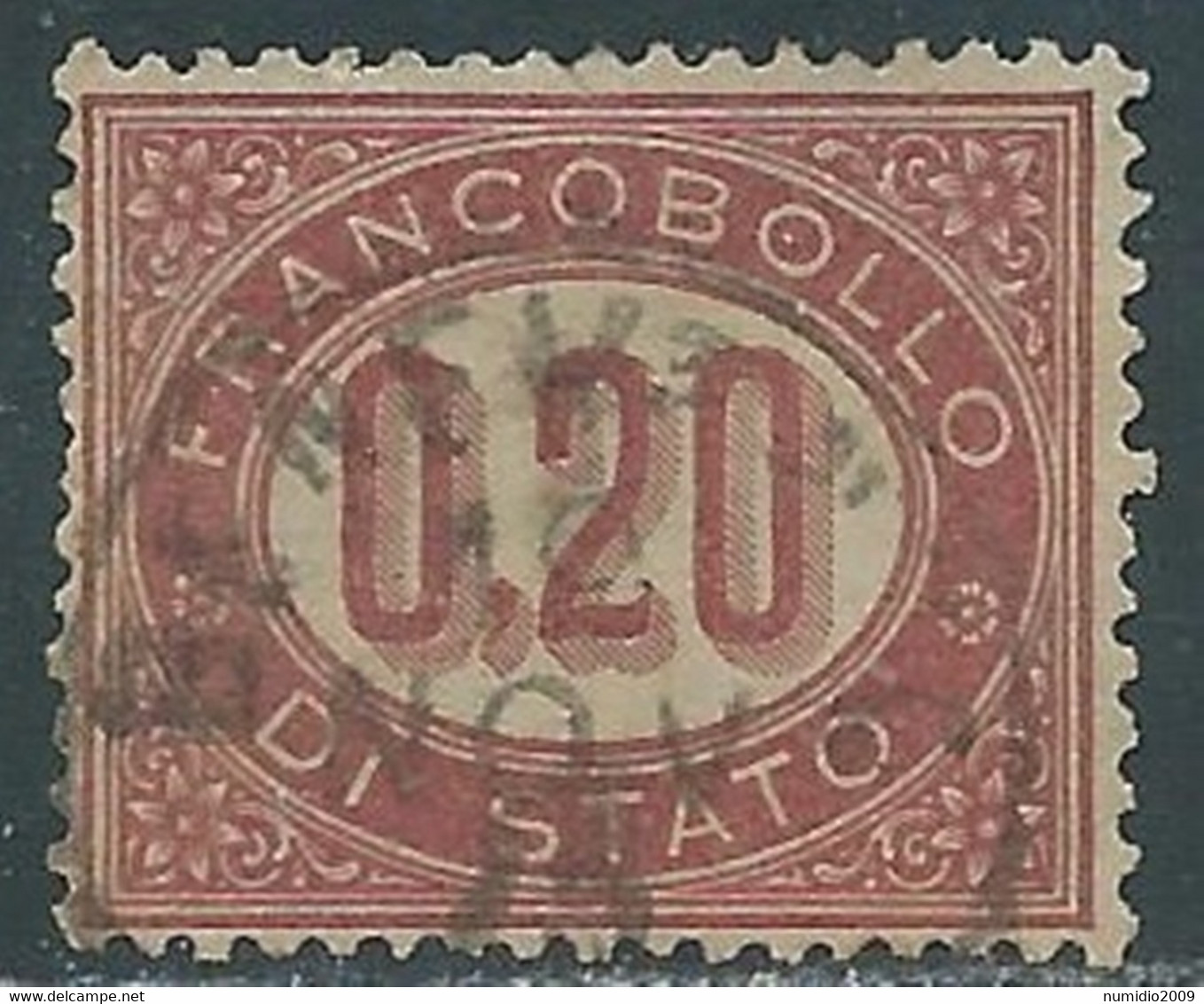 1875 REGNO SERVIZIO DI STATO USATO 20 CENT - RF14-7 - Officials