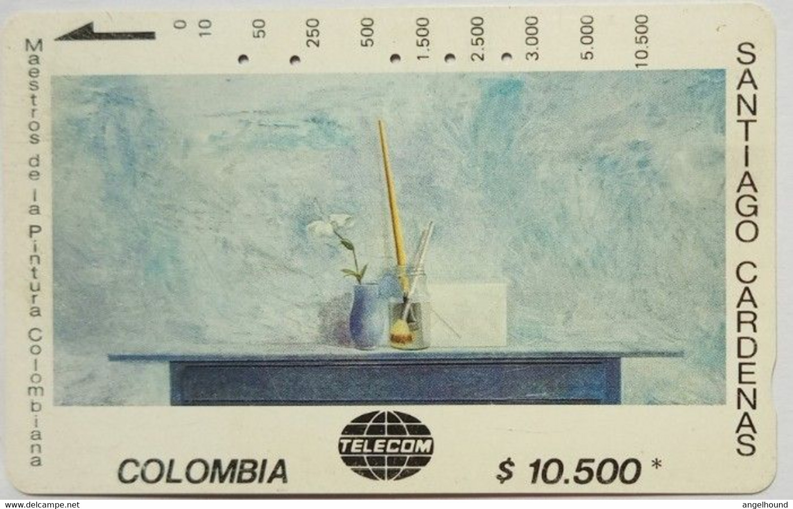 Colombia $10,500 Santiago Cardenas "Mesa Azul Con Sobre" - Kolumbien