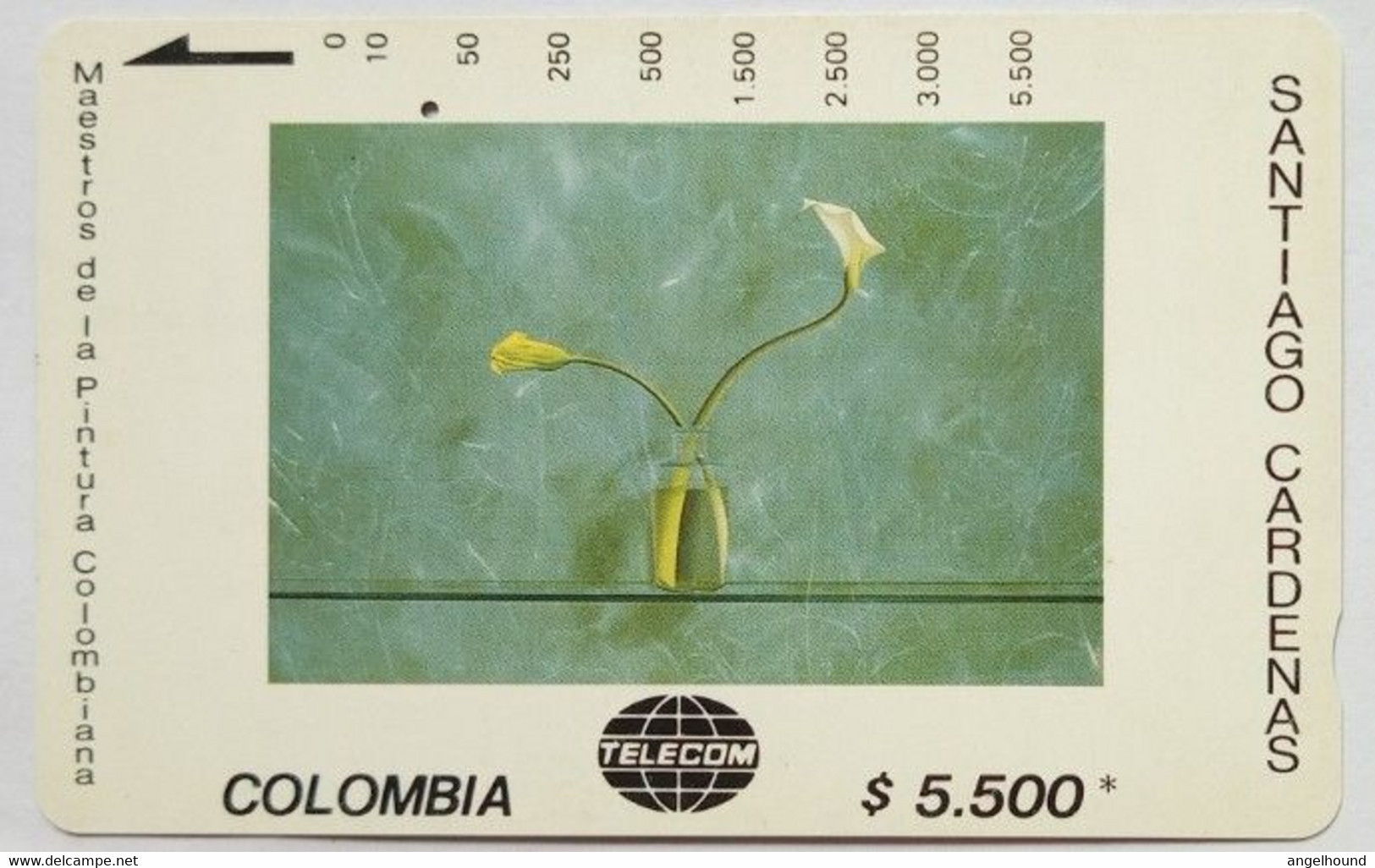 Colombia $5,500 Santiago Cardena Dos Cartuchos Sobre - Colombie