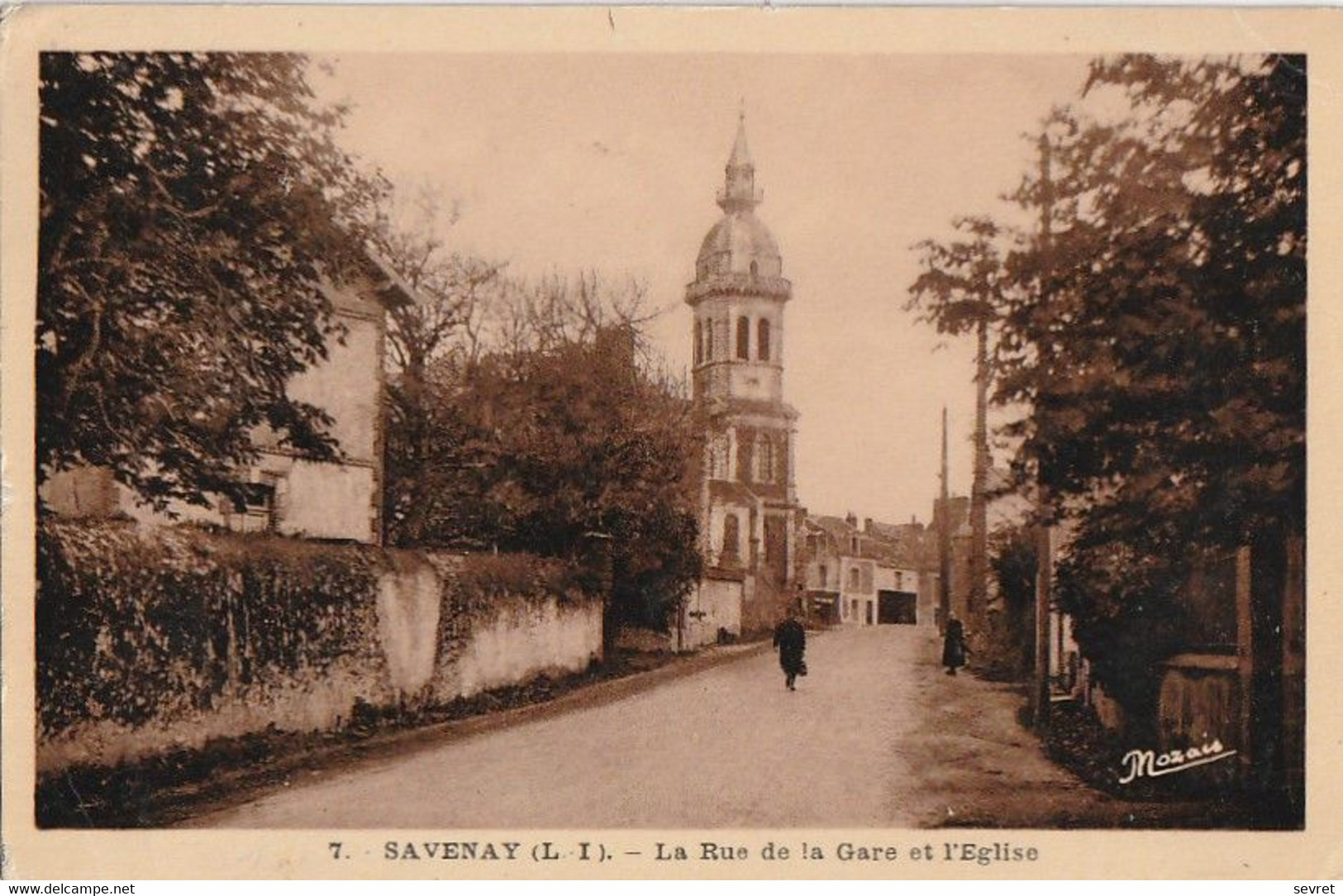 SAVENAY. - La Rue De La Gare Et L'Eglise - Savenay