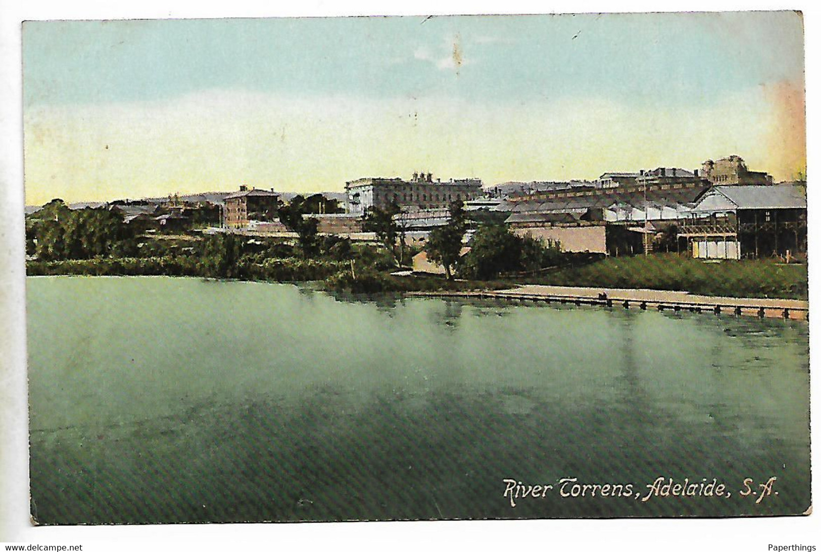 Postcard, Adelaide, House, Landscape, River Torrens, Early 1900s. - Adelaide