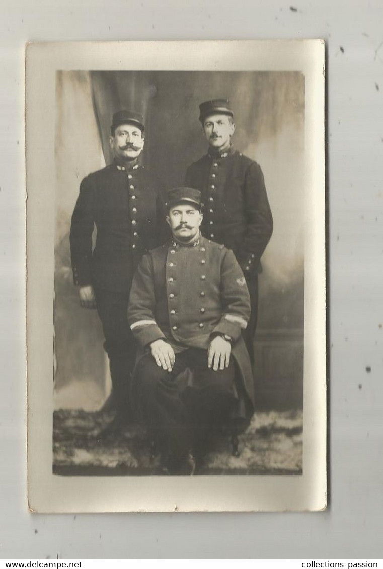 Cp, Carte Photo , Militaria , Militaires ,90 E ,SAINT MAIXENT , Voyagée 1915, 2 Scans - Characters