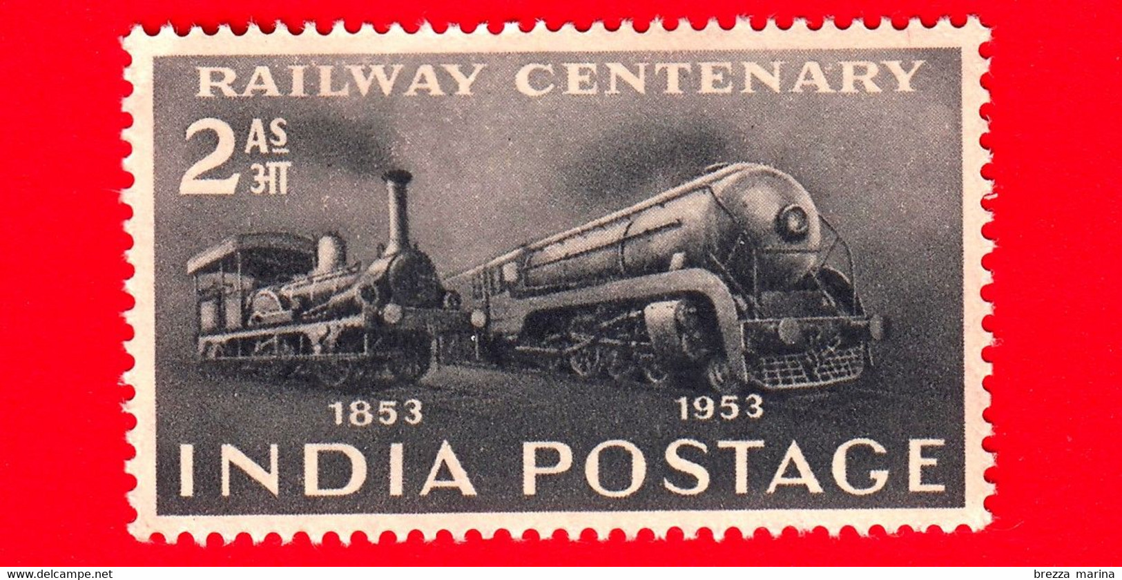 Nuovo - MNH - INDIA - 1953 - 100 Anni Delle Ferrovie - Indian Railways - 2 - Ungebraucht