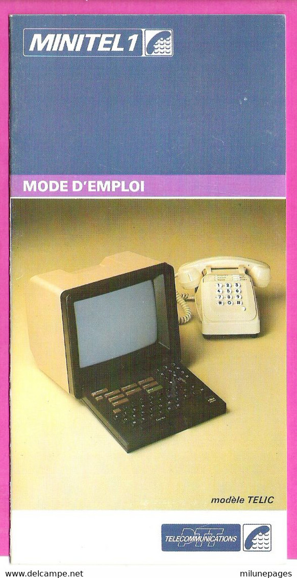 Mode Emploi Minitel 1 Modèle TELIC Dépliant 3 Volets - Telefoontechniek