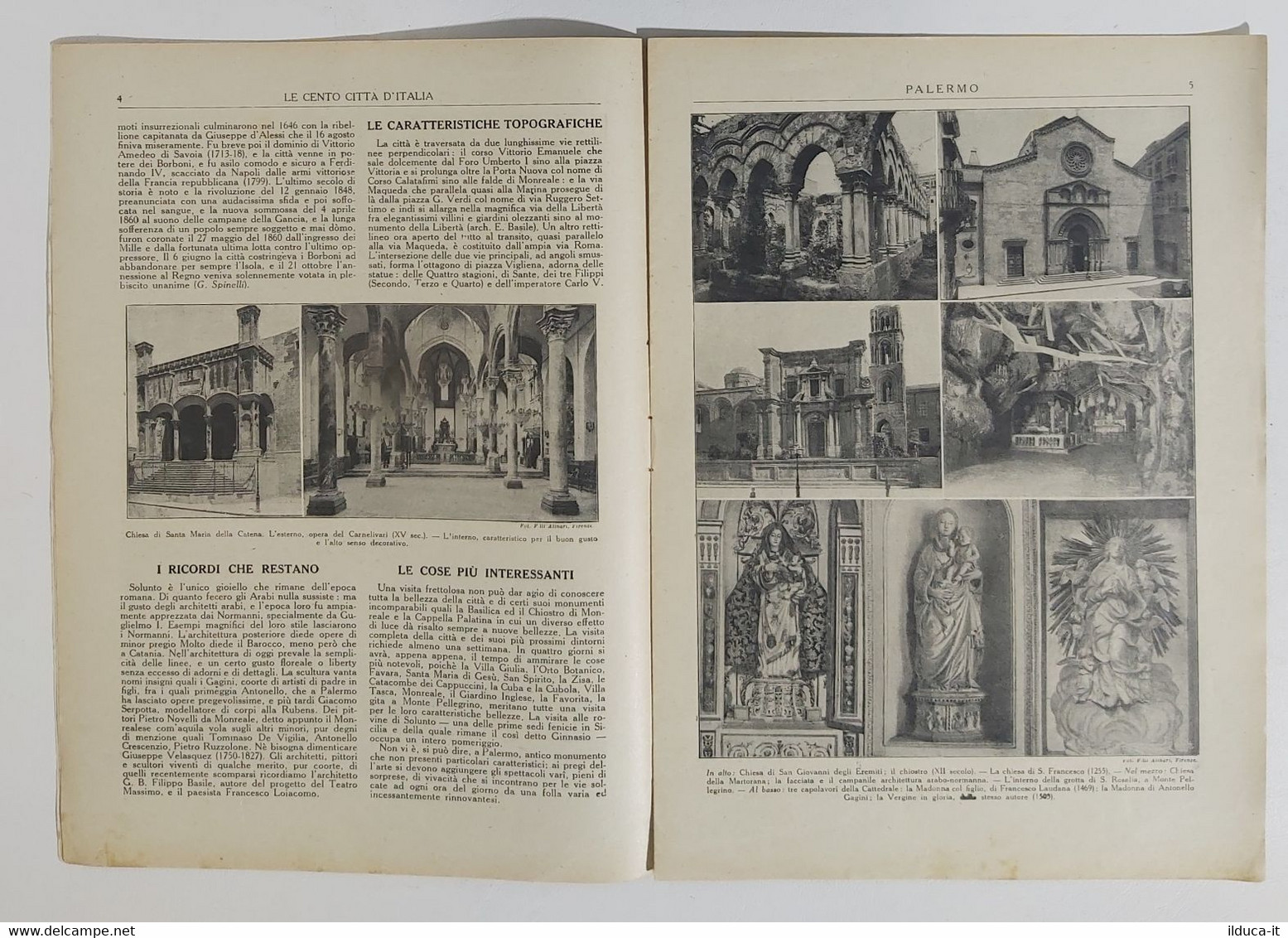 I105587 Le Cento Città D'Italia Illustrate 7 - PALERMO E La Conca D'Oro - Arte, Diseño Y Decoración