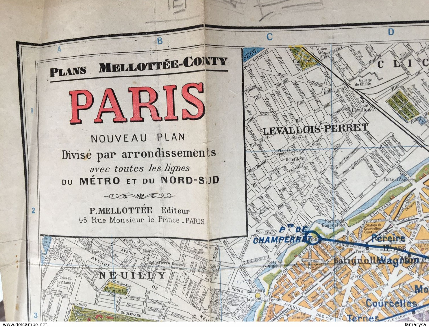 Mellottée-Conty Plan De Paris-☛Métropolitain-☛Environs Paris-chemin De Fer-stations Correspondances-ligne Construction - Europe