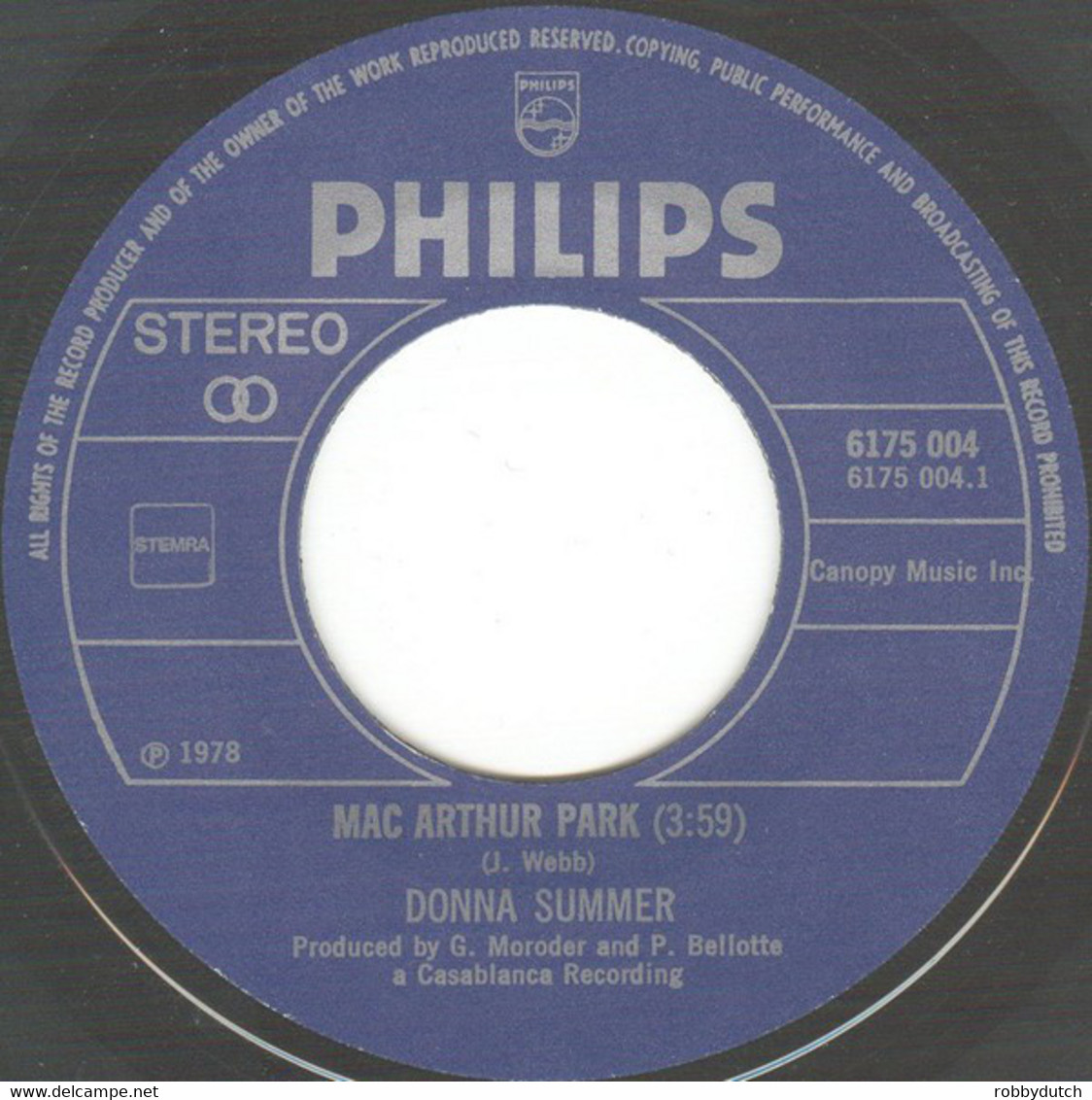 * 7" *  DONNA SUMMER - MAC ARTHUR PARK (Holland 1978 EX!!!) - Soul - R&B