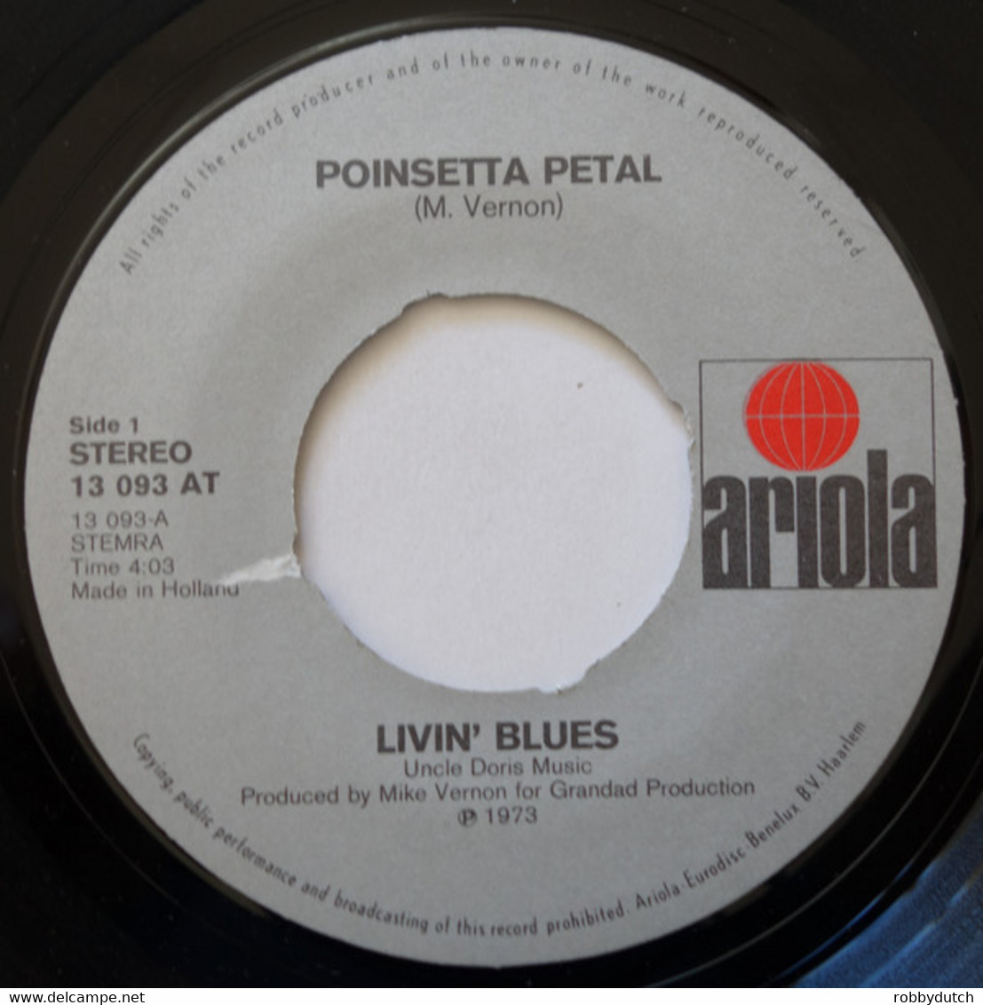 * 7" *  LIVIN'  BLUES - POINSETTA PETAL - Blues