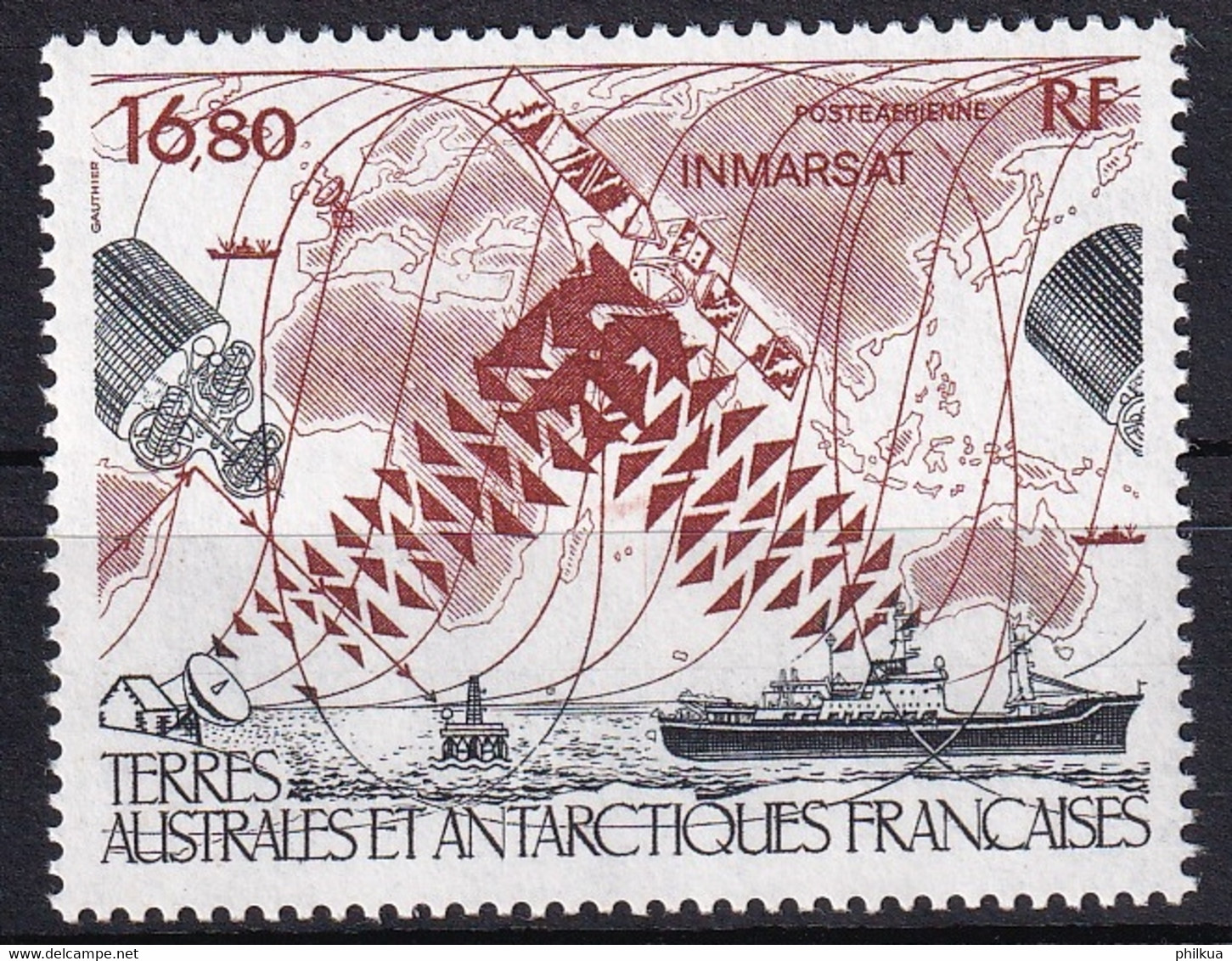 MiNr. 230 Franz. Geb. I. D. Antarktis1987, 2. März. Inbetriebnahme Des Fernmeldesatelliten „INMARSAT - **/MNH - Schiffahrt