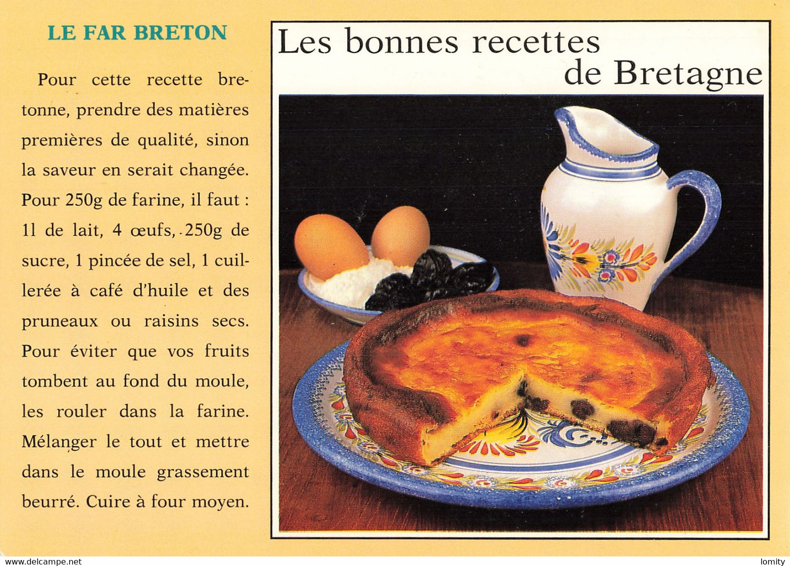 lot 12 cartes postales recette de cuisine CPM far breton kouign aman teurgoule potée soupe caillou huitres au cidre