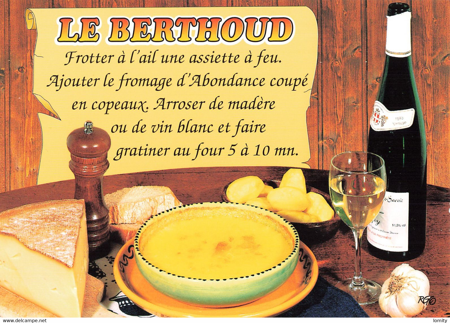 Recette De Cuisine CPM Le Berthoud Fromage Abondance - Recettes (cuisine)