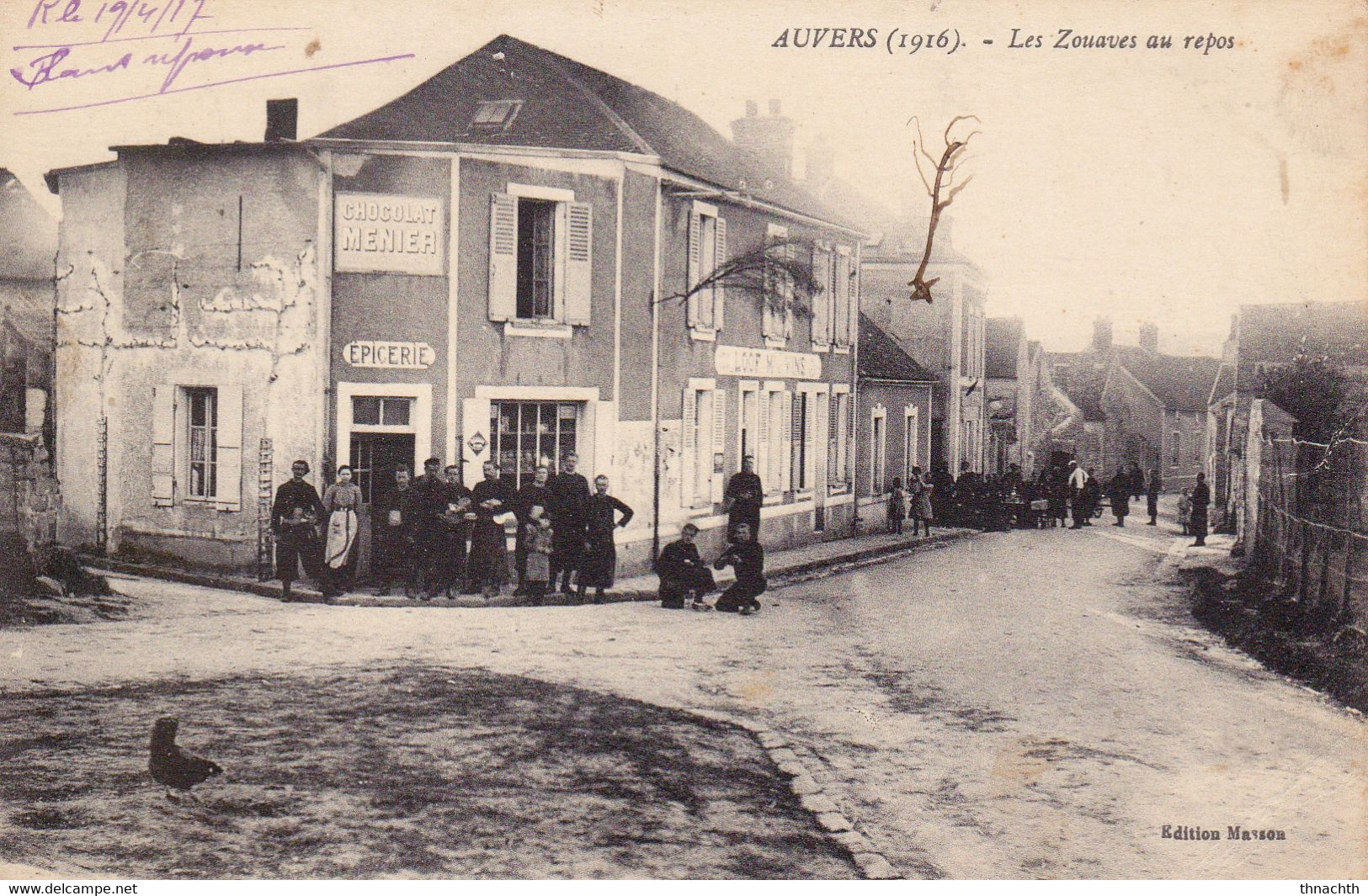 AUVERS(1916)-Les Zouaves Au Repos COMMERCE - Auvers Sur Oise