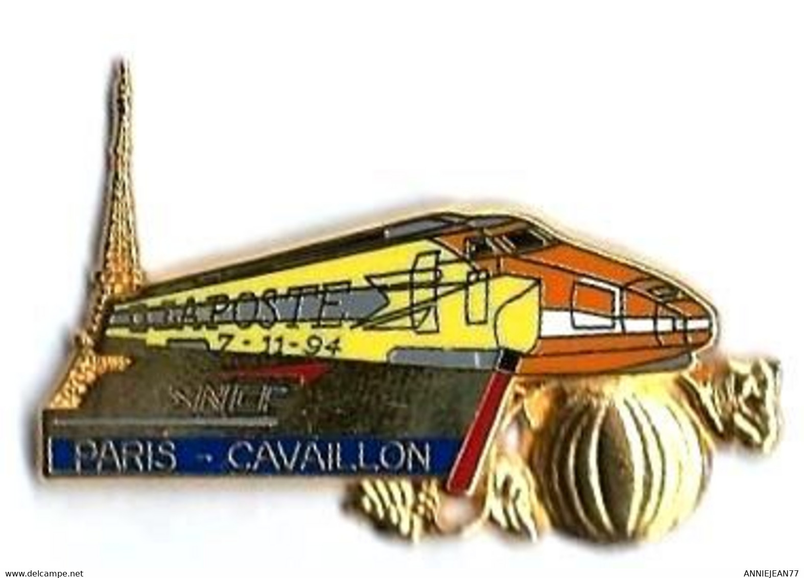 PARIS - CAVAILLON - 7.11.94. - TGV Mi SUD EST, Mi TGV POSTAL - P33 - Verso : BALLARD - TGV