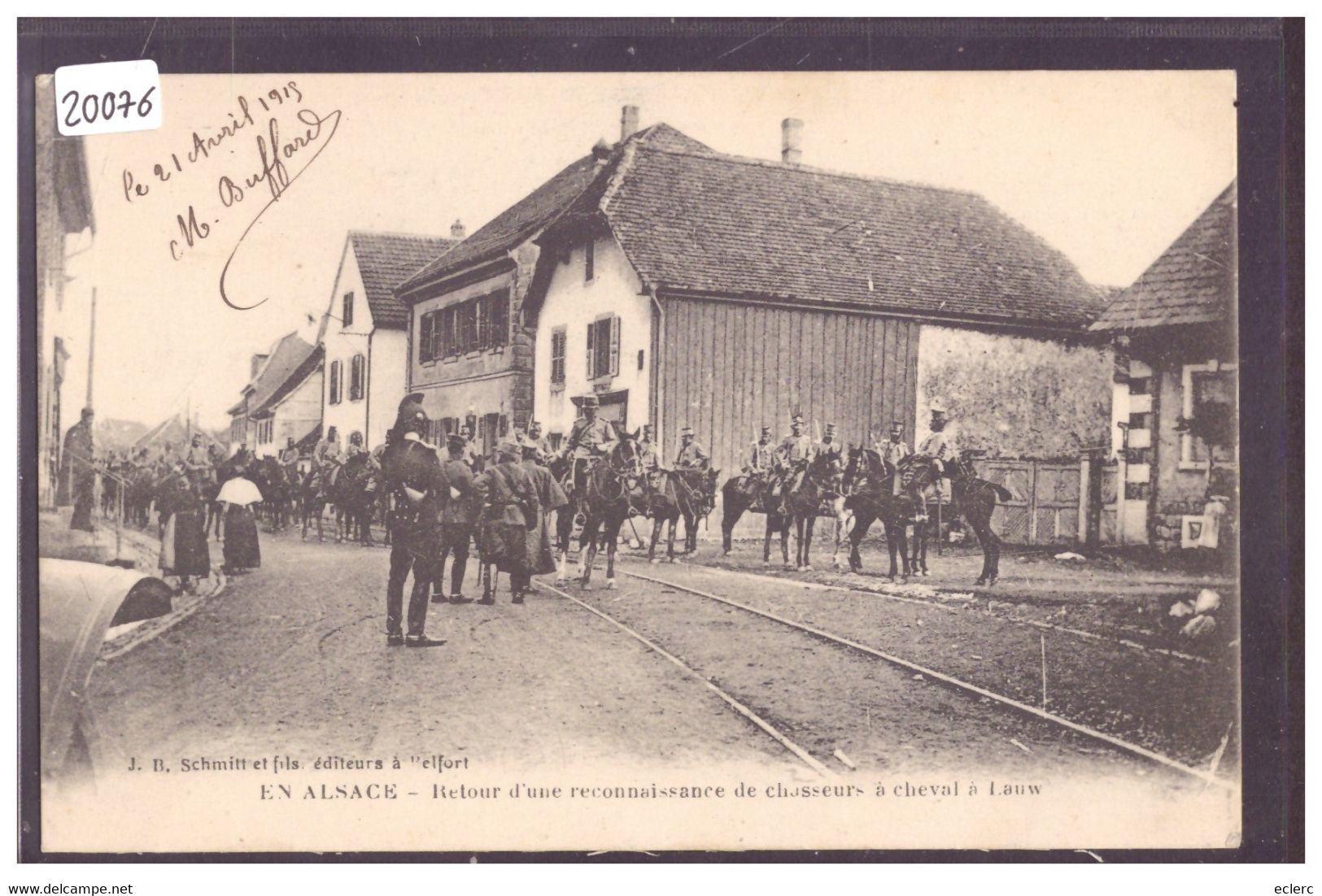 EN ALSACE - RETOUR D'UNE RECONNAISSANCE DE CHASSEURS A CHEVAL - TB - Dannemarie