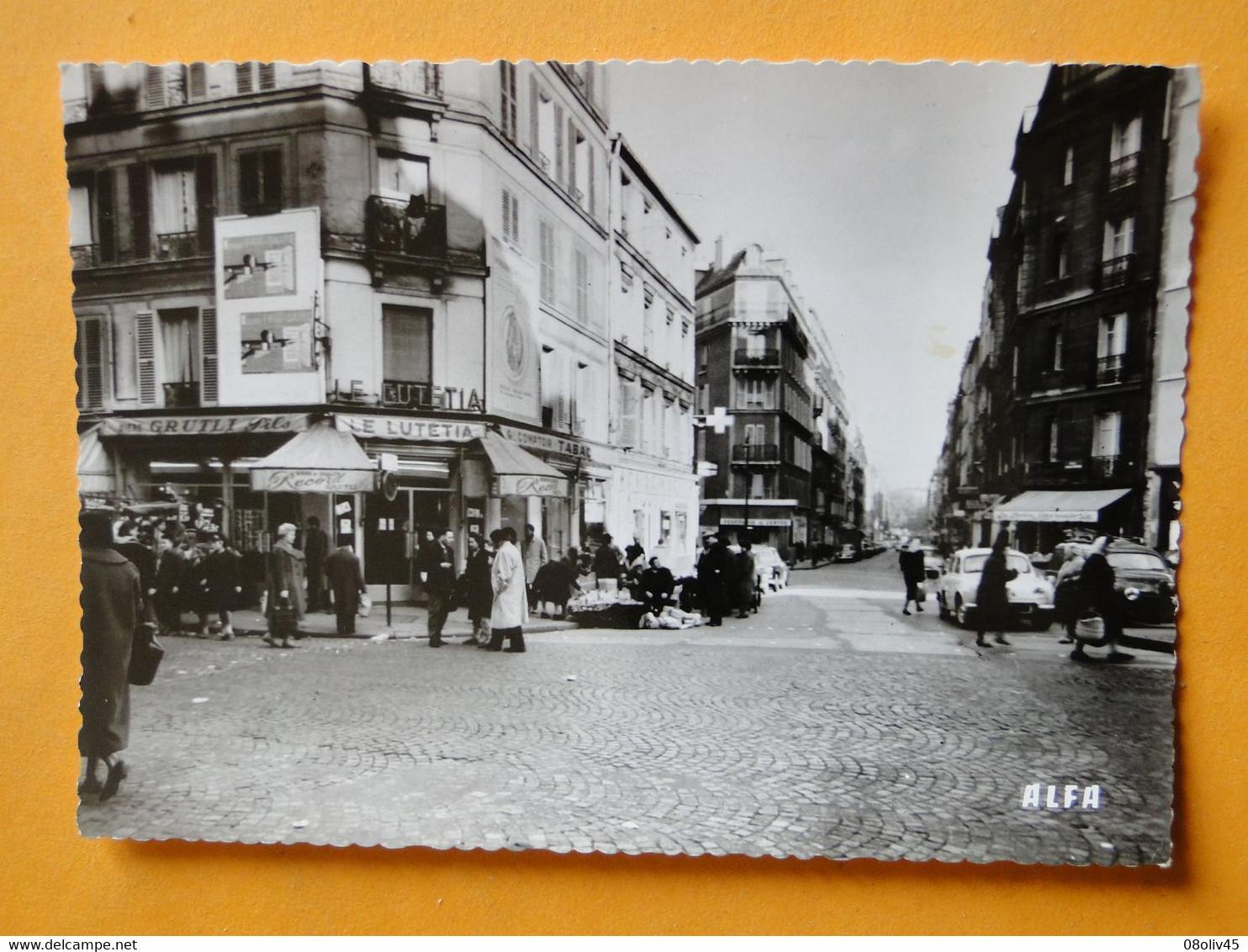 PARIS - Rue Duhesme - Tabac "le Lutécia" - Automobiles En Stationnement - CPSM - TRES ANIMEE - Passenger Cars