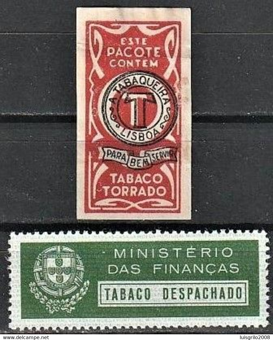 Fiscal/ Revenue, Portugal - Tabac/ Tobacco Tax, Imposto Sobre Tabaco - |- 1948 - 2 Different Stamps - Unused Stamps