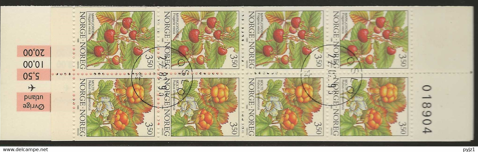 1995 USED Norway, Booklet Mi 1174-75 - Gebraucht