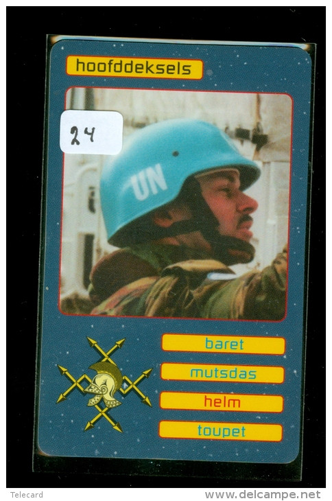 TELEFOONKAART * SFOR * HOOFDDEKSELS (24) NEDERLAND FL 50,00 Soldiers On Mission LIMITED EDITION * TELECARTE * PHONECARD - Leger