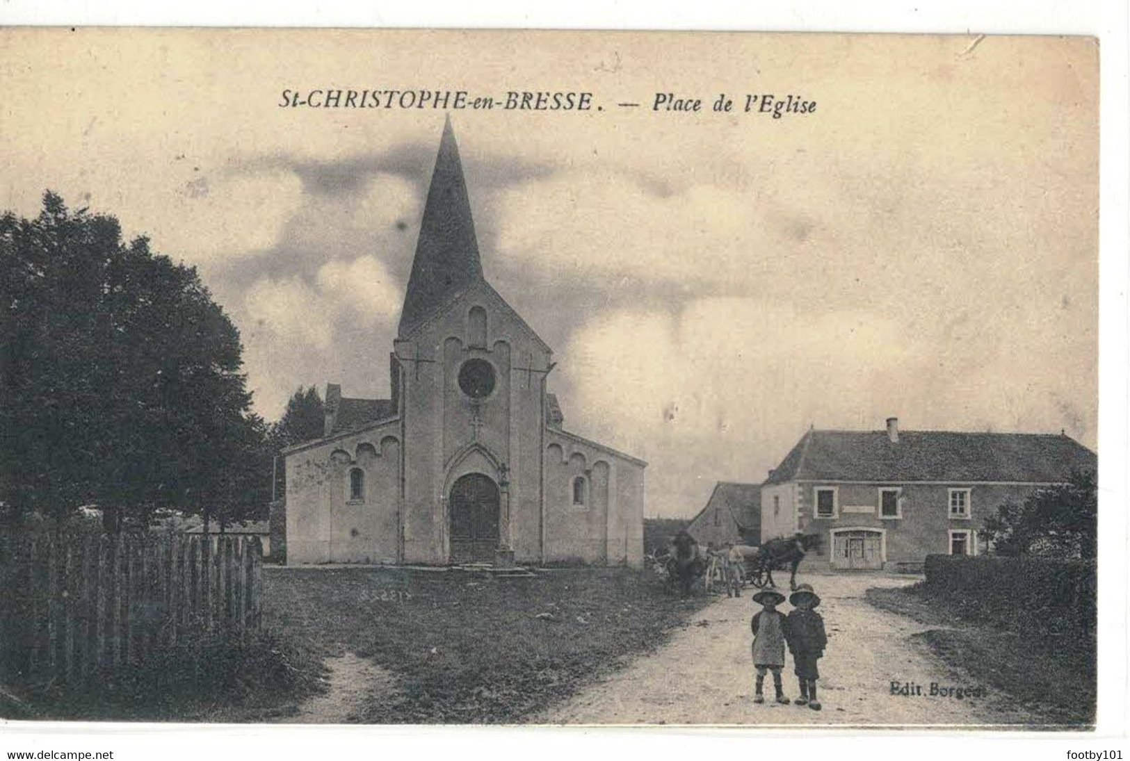 CPA  ST - CHRISTOPHE En BRESSE   Place De L'Eglise - Autres & Non Classés