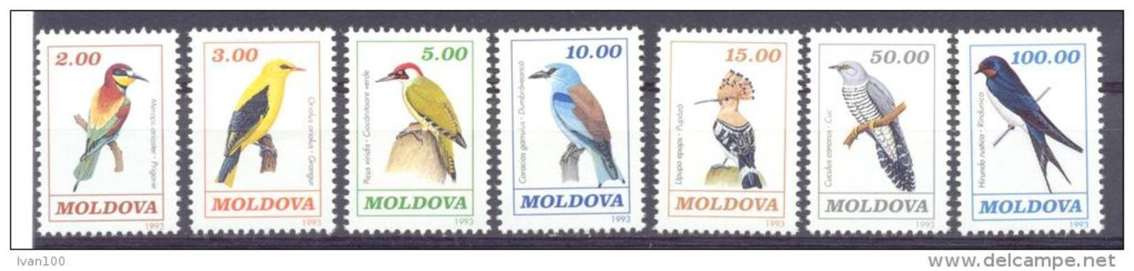 1993. Moldova, Birds, 7v, Mint/** - Moldova