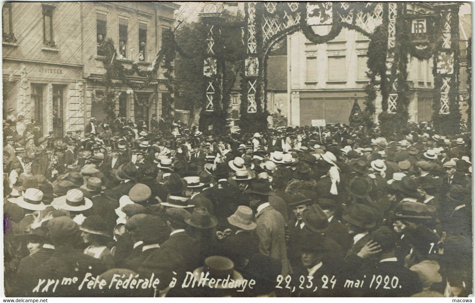 Luxembourg Differdange Fete Féderale 1920 - Differdange