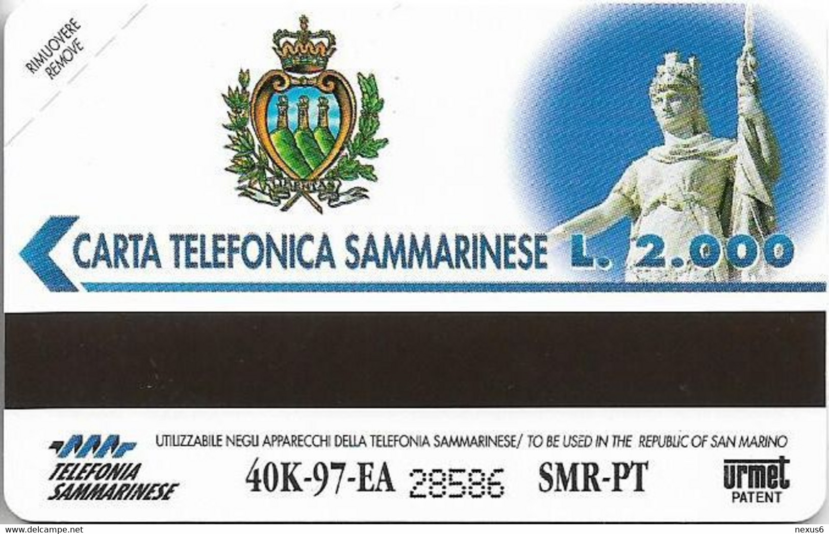 San Marino (URMET) - RSM-015 - Pronto, Chi Parla - Rome - 04.1997, 2.000L, 40.000ex, Mint - Saint-Marin