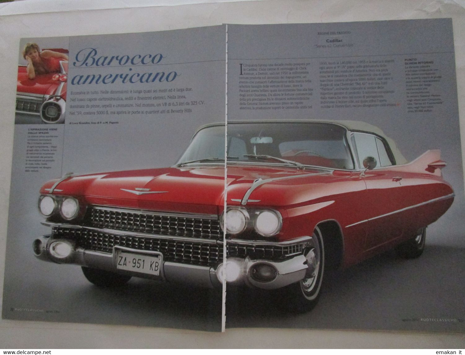 # ARTICOLO / CLIPPING CADILLAC 62 CONVERTIBLE - First Editions
