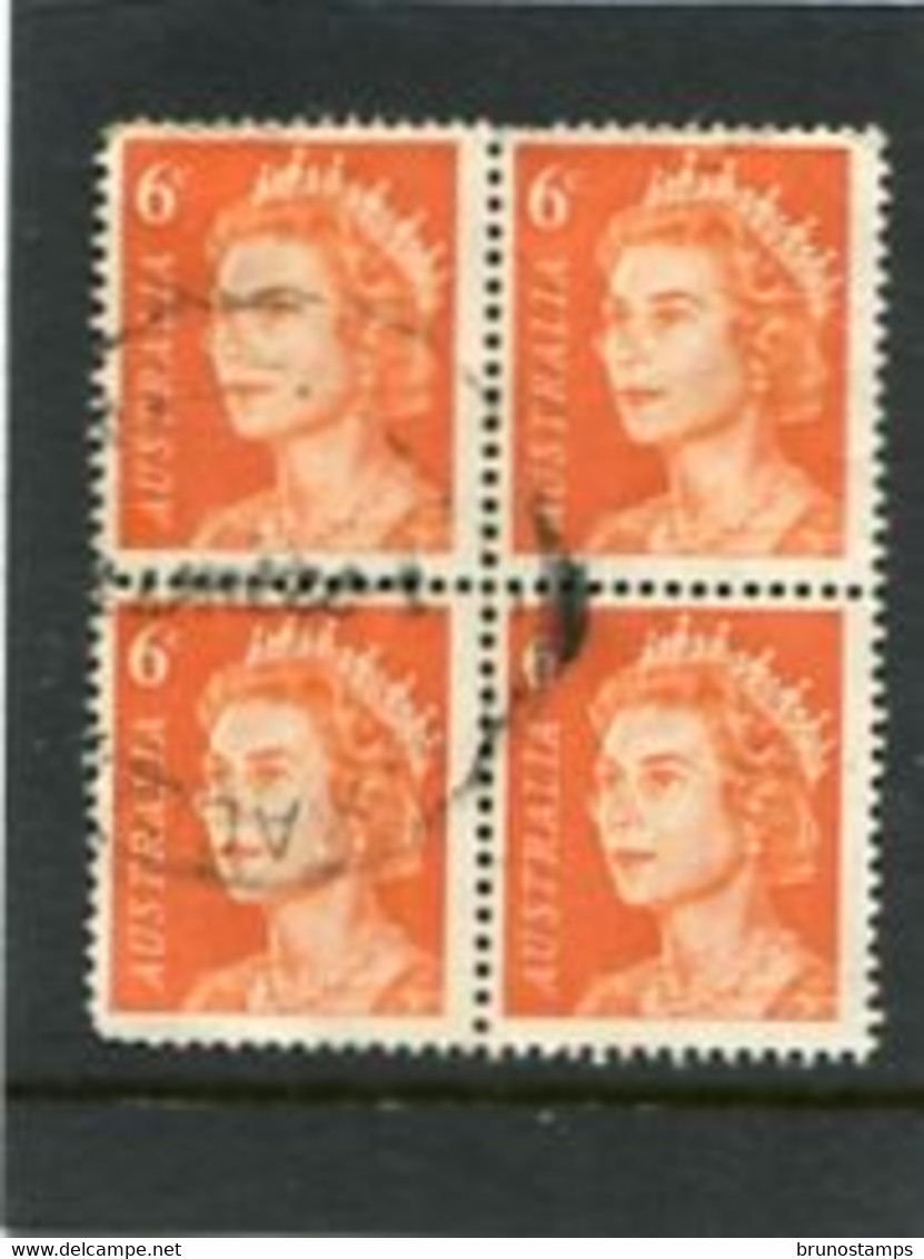 AUSTRALIA - 1970   6c  QUEEN ELISABETH  BLOCK OF 6  FINE USED - Used Stamps