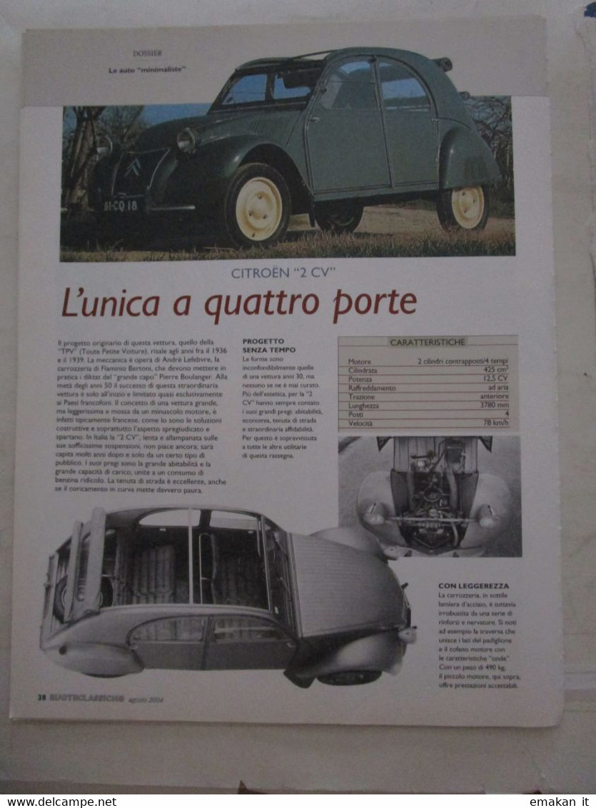 # ARTICOLO / CLIPPING CITROEN 2CV - First Editions