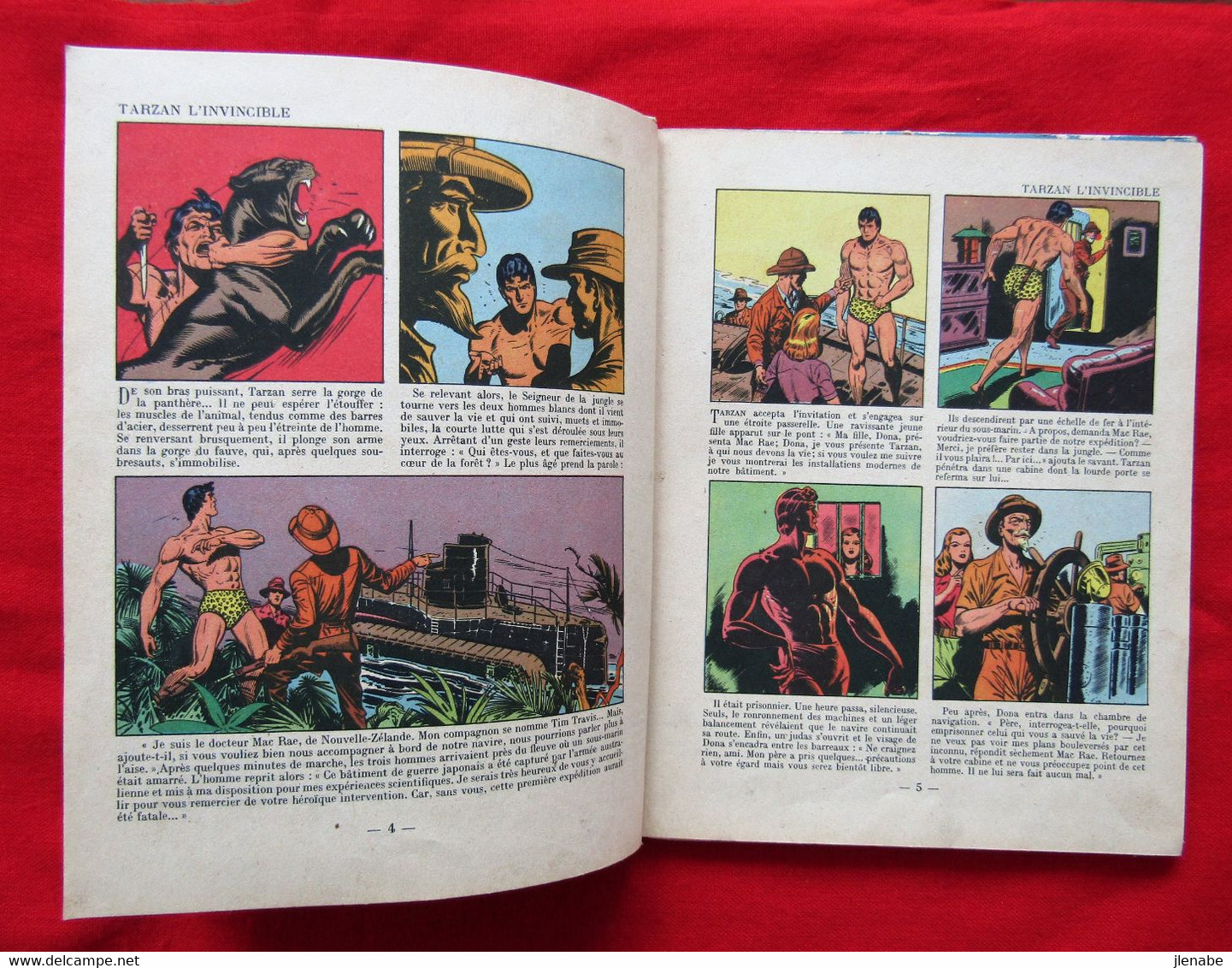 TARZAN L'INVINCIBLE Edition Originale de 1949 par HOGARTH