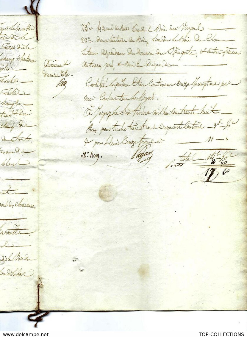 1838 EXCEPTIONNEL JOIGNY ETAT DETAILLE ST MARTIN DES CHAMPS YONNE FERME Des Brillets PRES TERRES BAIL - Algemene Zegels