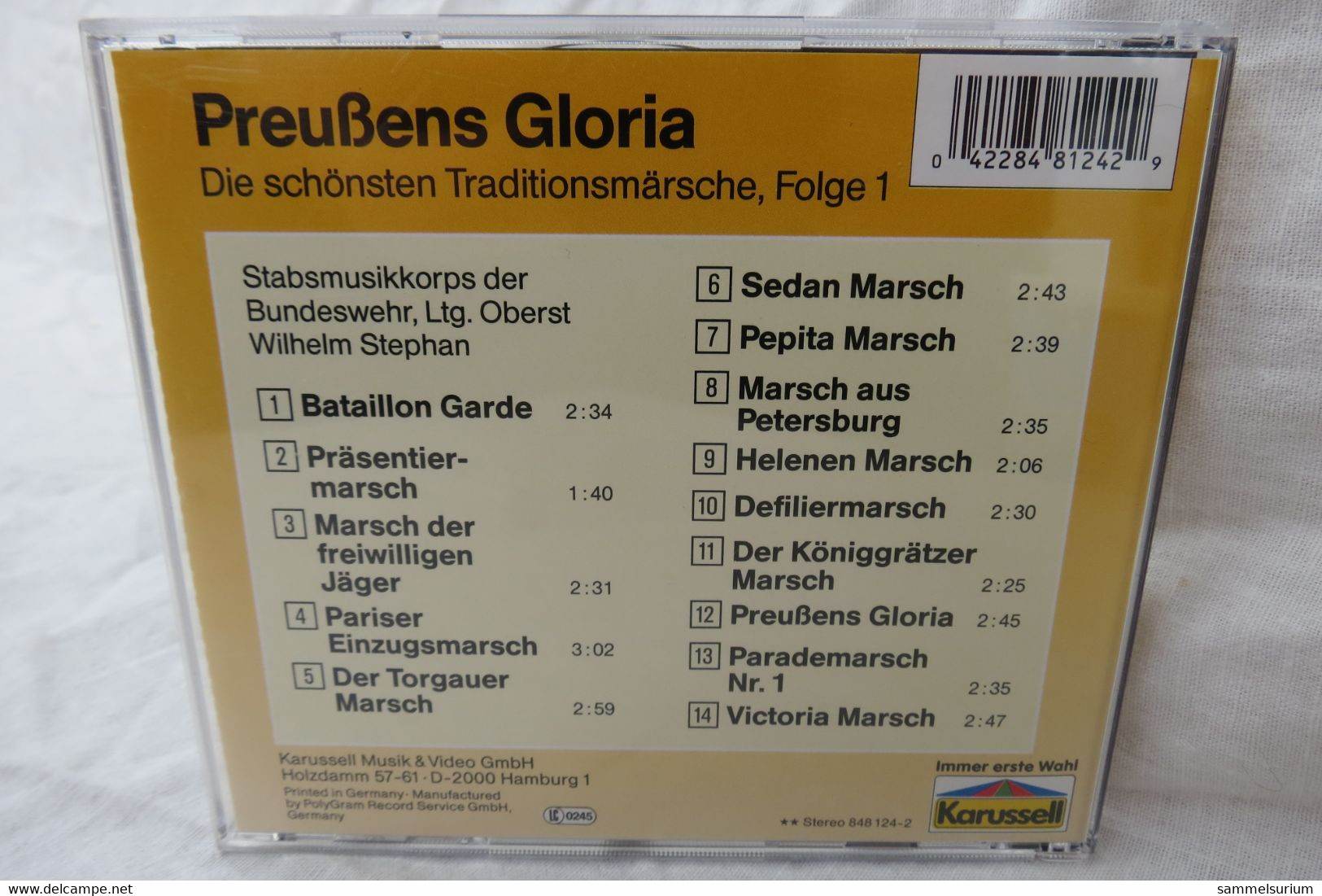 CD "Preußens Gloria" Die Schönsten Traditionsmärsche Folge 1 - Otros - Canción Alemana