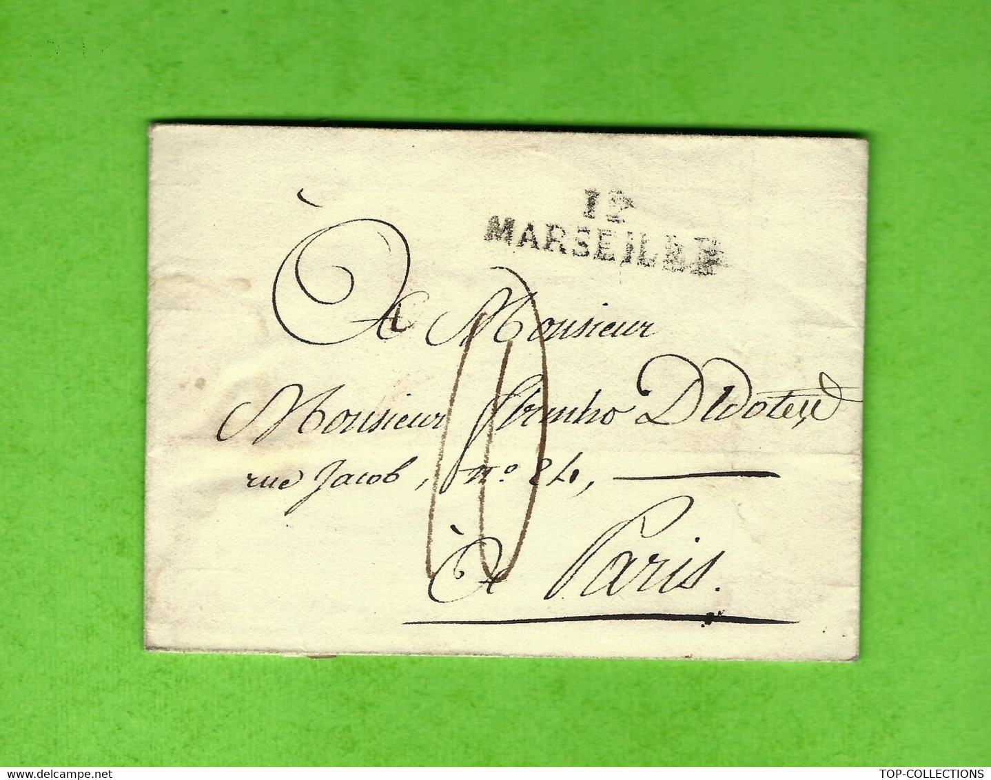 1819 LETTRE SANS CORRESPONDANCE à Mr Firmin Didot IMPRIMEUR GRAVEUR FONDEUR DE CARACTERE Rue Jacob à Paris V.HISTORIQUE - 1801-1848: Vorläufer XIX