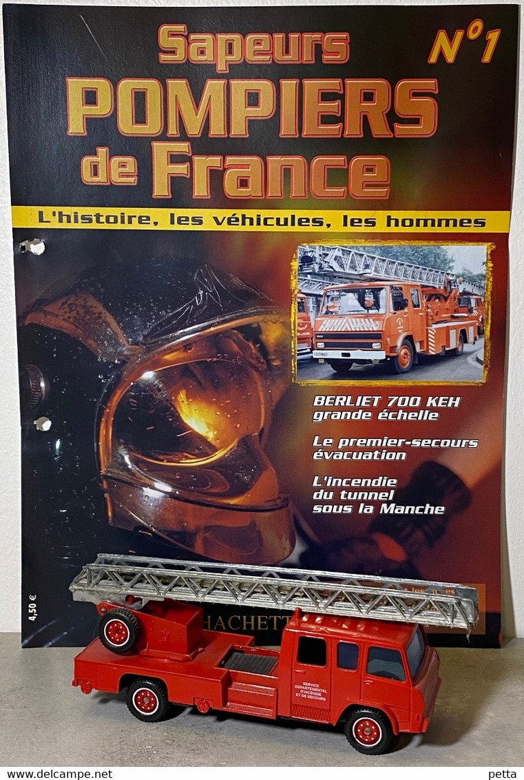 Sapeurs Pompiers De France N*1 / Berliet-Camiva / Solido 1/55 / Avec Fascicule Sans Boîte D’origine / Vendu En L’état - Andere & Zonder Classificatie