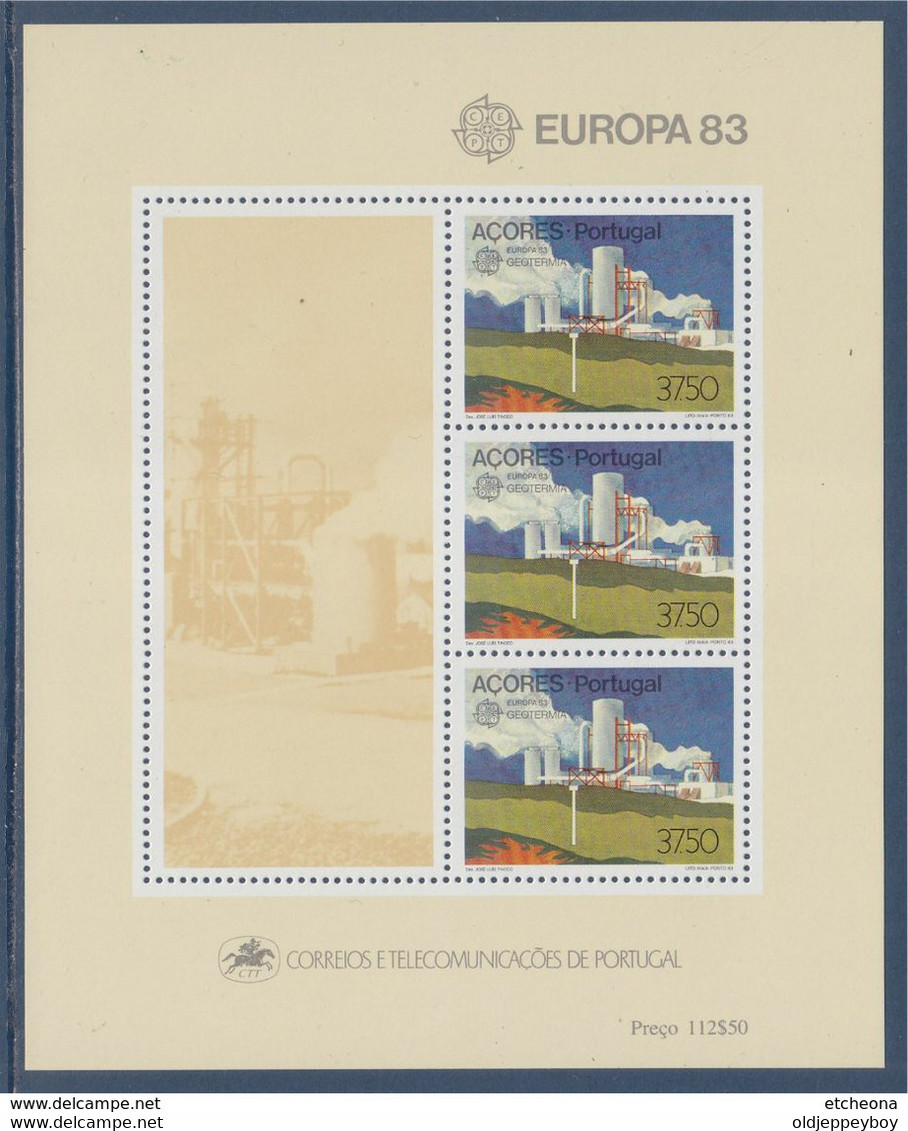 Azores - Açores - Portugal 1983 Europa:  "Geotermia"  Yvert Bloc 3, MNH(**) - 1983