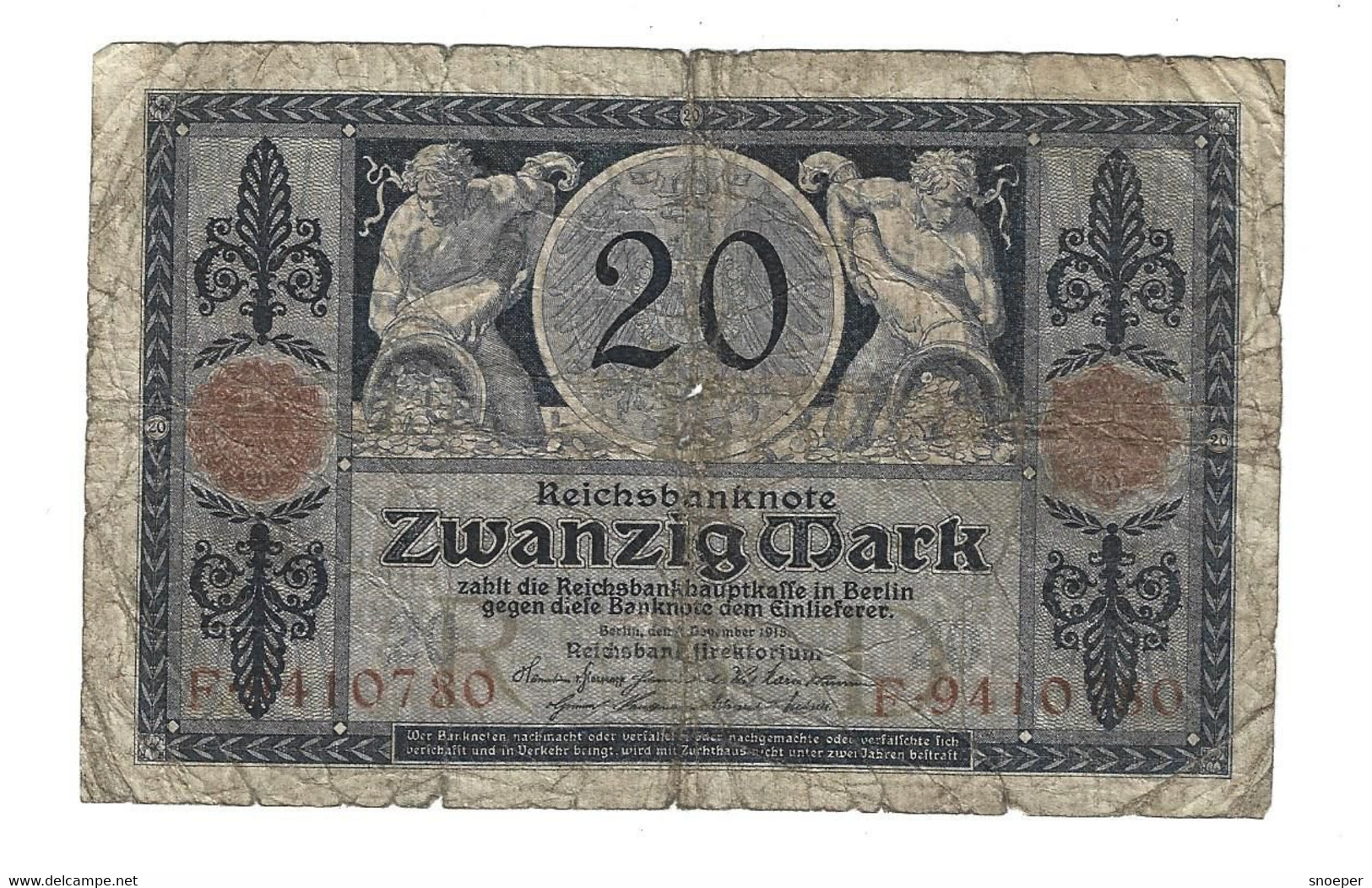 *berlin 20 Mark 1/11/1915     63 - 20 Mark