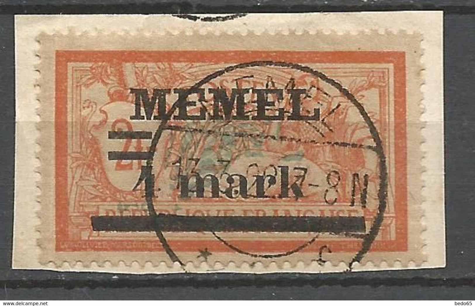 MEMEL N° 31 Papier Jaunâtre OBL - Used Stamps