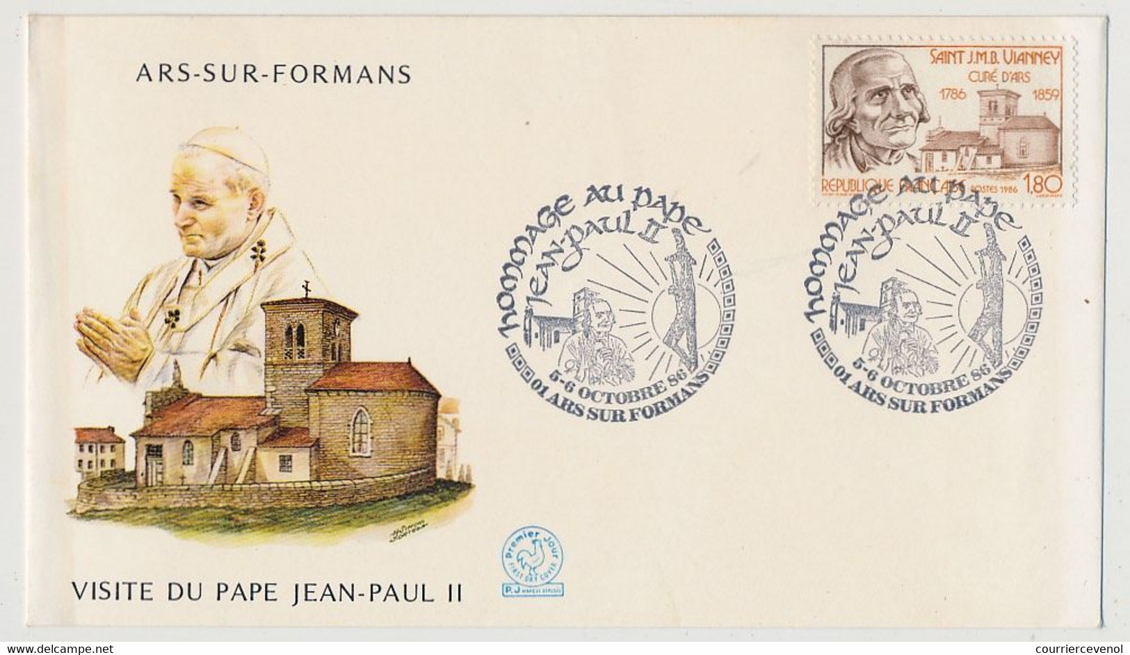 FRANCE - 6 documents "Visite du pape Jean Paul II" en France - 1986