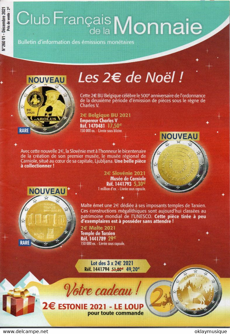 Club Français De La Monnaie N°260 - Francese