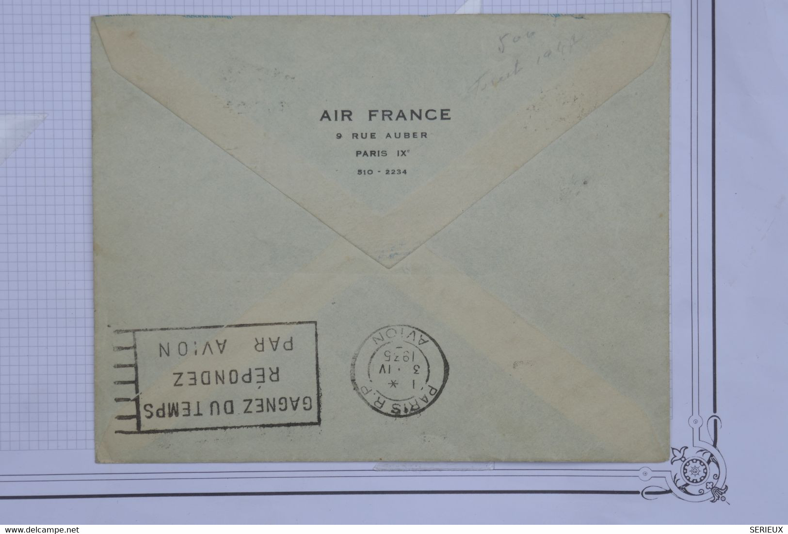 AU16 TUNISIE  BELLE LETTRE 1935 TUNIS  POUR PARIS  +GRIFFES +SURCHARGES 1F50++ + AFFR. PLAISANT - Airmail