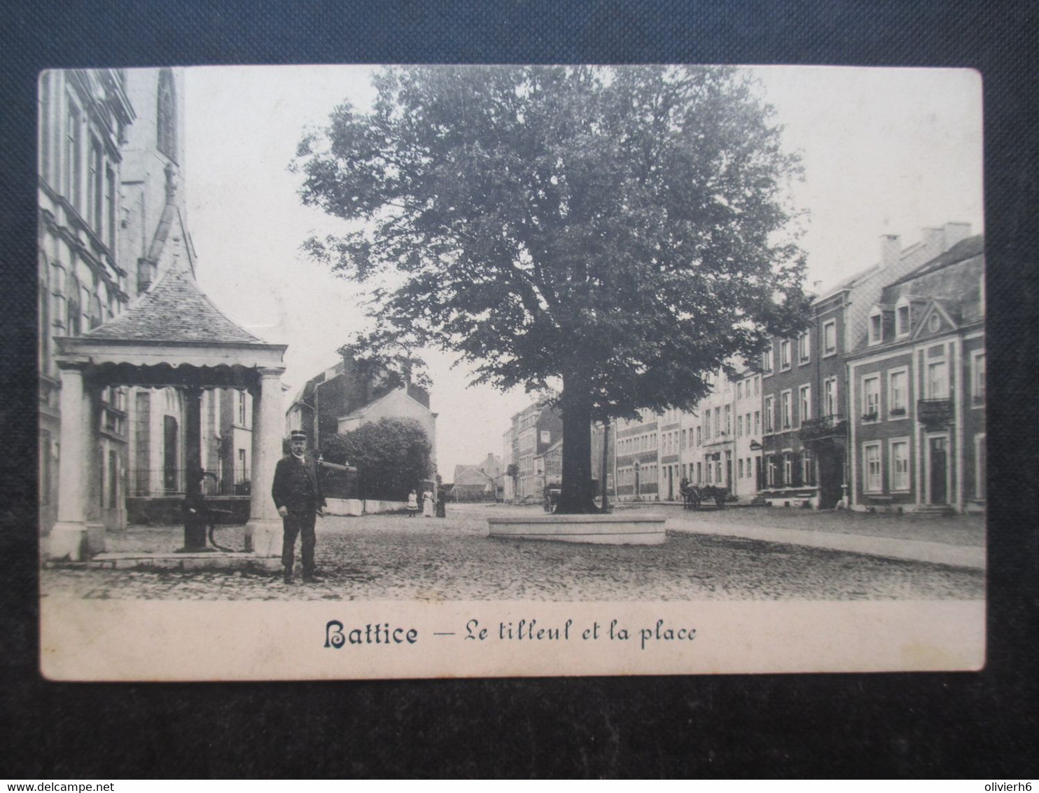 CP BELGIQUE (V2210) BATTICE (2 Vues) Le Tilleul Et La Place Marcophilie FERRIERE Et HERVE 1912 - Herve