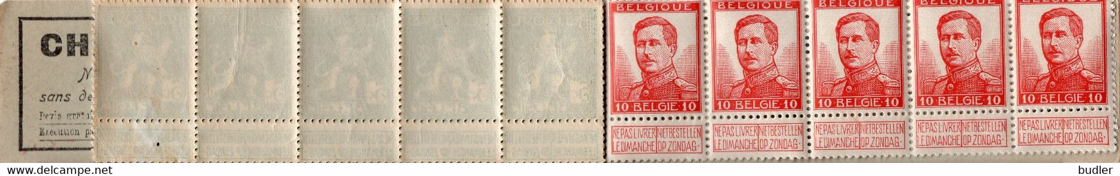 BELGIË / BELGIQUE :1914: OBP.Carnet A10b : Postzegelboekje “ENERGY-CAR” : ELECTRICITEIT,VERWARMING,MOTOREN,ÉLECTRICITÉ, - 1907-1941 Oude [A]