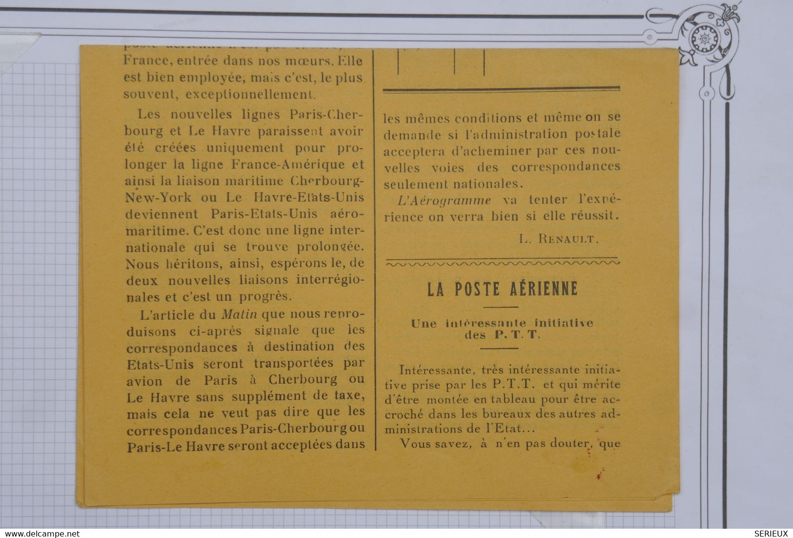 AU16 FRANCE  L AEROGRAMME DE BEAUVAIS N° 5  1931   +NON POSTé NEUF   ++AFFRANCH. PLAISANT+ ++++PAS SI  COURANT - 1960-.... Lettres & Documents