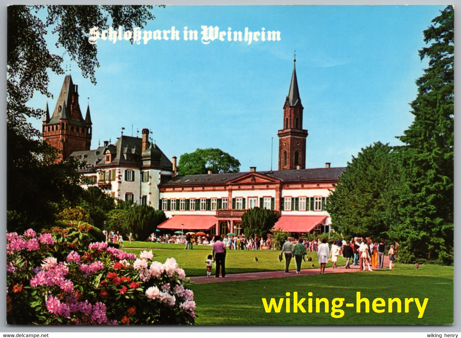 Weinheim An Der Bergstraße - Schloßpark In Weinheim 1   Version Schrift Weiß - Weinheim