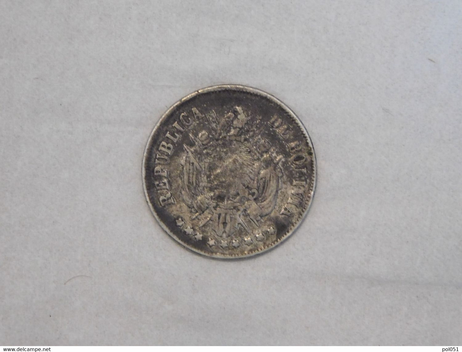 BOLIVIE VEINTE CENT 1872 20 CENTAVOS Argent Silver - Bolivie