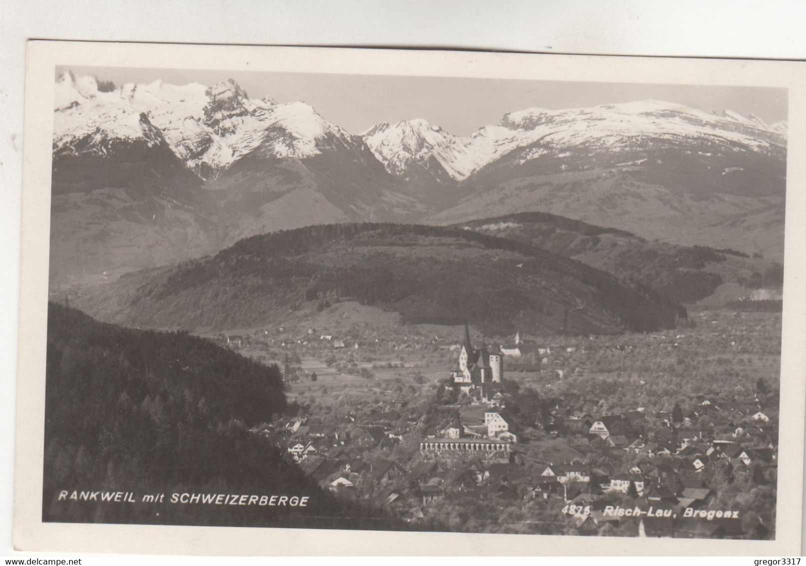 B2071) RANKWEIL Mit Schweizerberge - Schöne Alte S/w Ansicht TOP 1942 - Rankweil