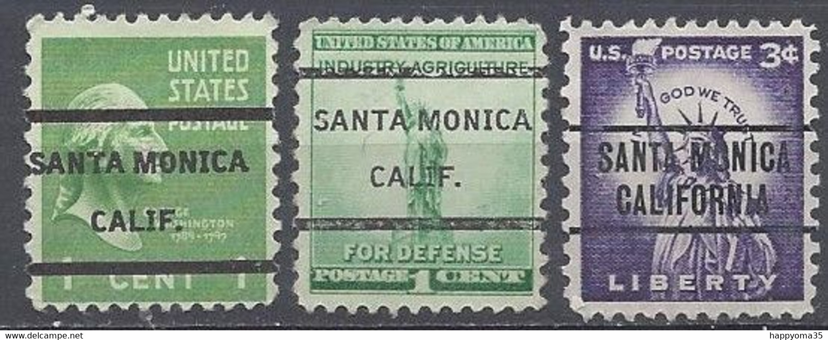 USA Amerika Amérique América Precancel Préoblitéré Locals Santa Monica California 4543 - Precancels