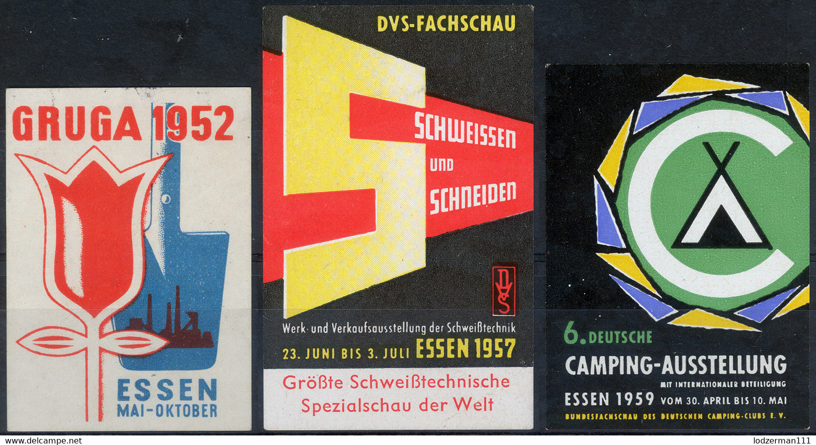 ESSEN '50s Austellungs - 3 Vignettes - Andere & Zonder Classificatie